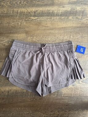 JoyLab Taupe Athletic Pleated Side Shorts